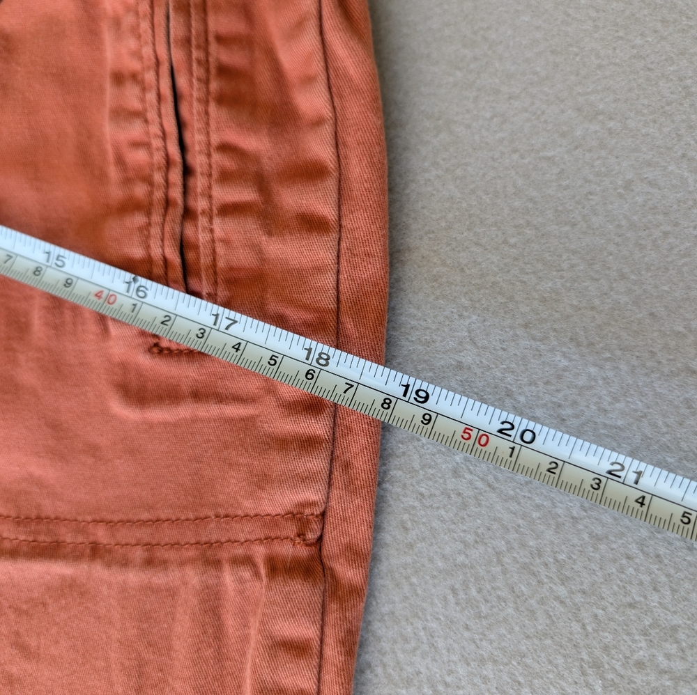 Cotton High Rise Relaxed Tapered Utility Joggers Coastal Travel Pants Sz M image 9